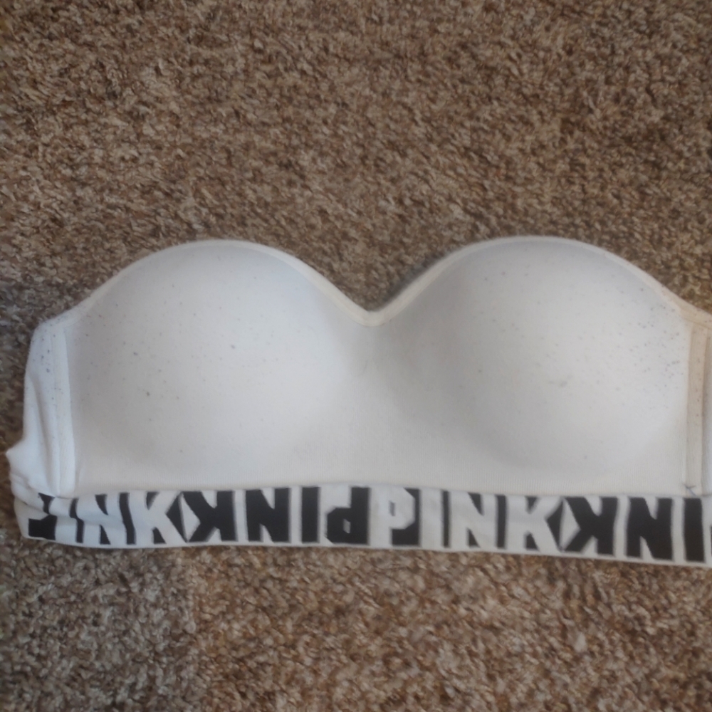 Pink strapless sport bra, padded